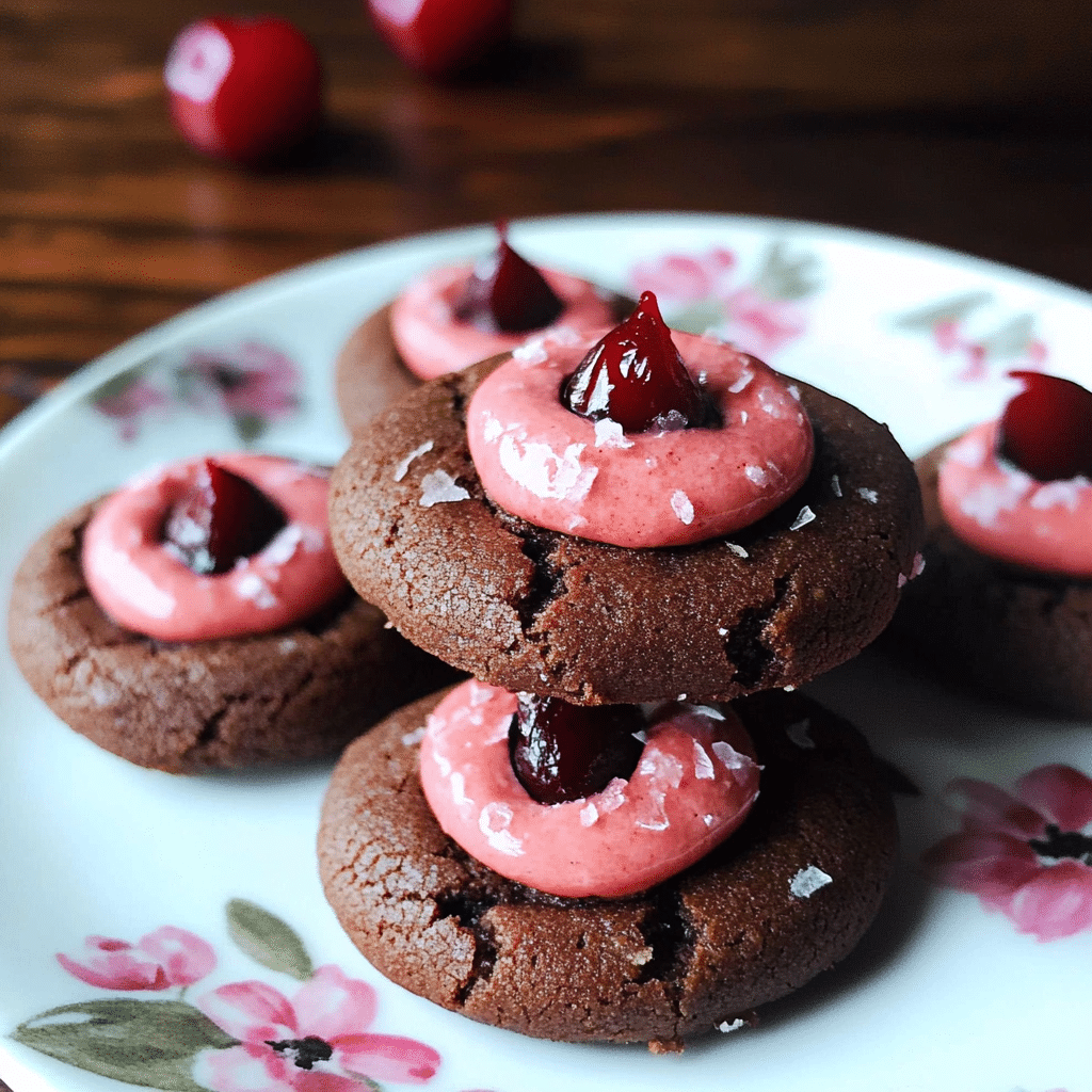 Chocolate Cherry Blossom Cookies Savorful Meals chocolate-cherry-blossom-cookies-savorful-meals